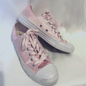 Converse All Star Arctic Pink Satin Low Top Women's Size 7 Sneakers-School-Casua